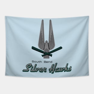Classic South Bend Silver Hawks Baseball Tapestry