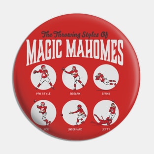 Patrick Mahomes Throwing Styles Pin