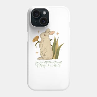 You Have All The Time In The World, If All That You Do Is Worthwhile - Calm Rabbits - Dark Green Writing Phone Case