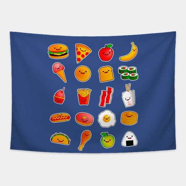 Happy Food Tapestry by MIKELopez