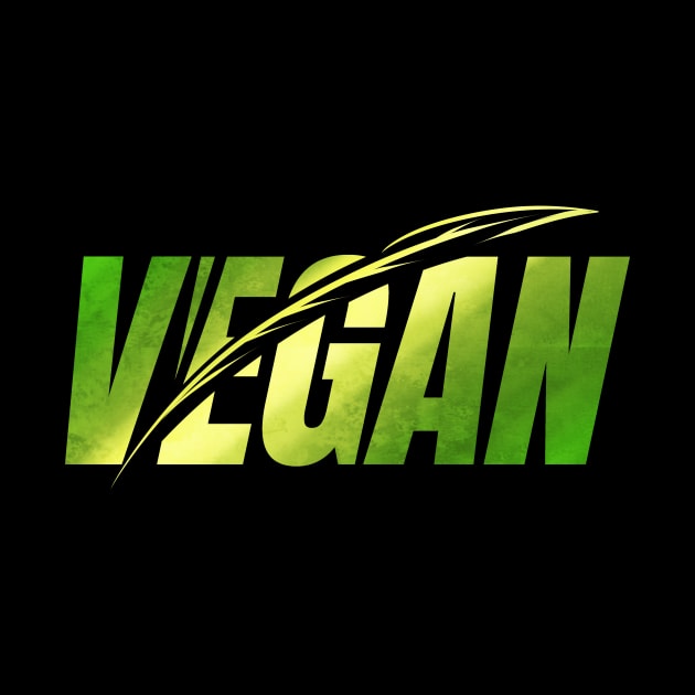 Green Logo With Leaves To Show You Live Vegan by SinBle