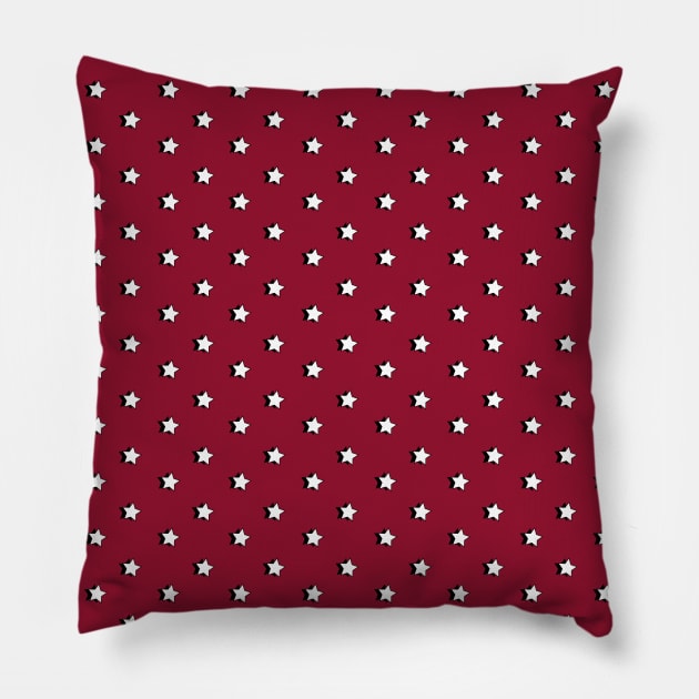 Maroon VSCO Retro Aesthetic Stars pattern Pillow by YourGoods