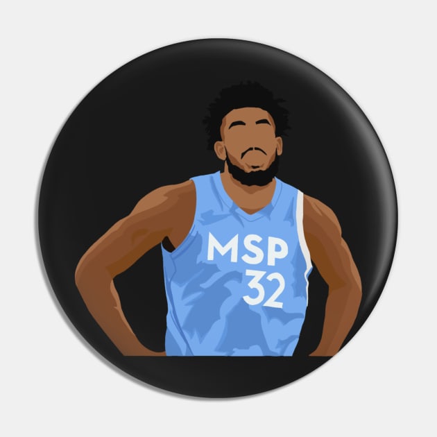 Karl-Anthony Towns in Minnesota Timberwolves Jersey Pin by ActualFactual