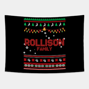 Rollison Family Christmas, Name Xmas , Merry Christmas, Name , Birthday, Middle name Tapestry