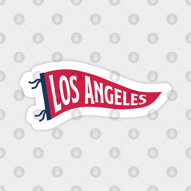 Los Angeles Pennant - Blue Magnet by KFig21