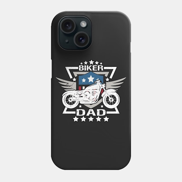 Biker Dad Wings Motorcycle Phone Case by EPDROCKS