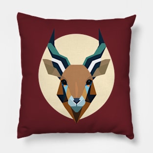 Geometric design of a deer face Pillow