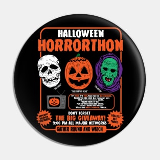 Halloween Horrorthon Pin