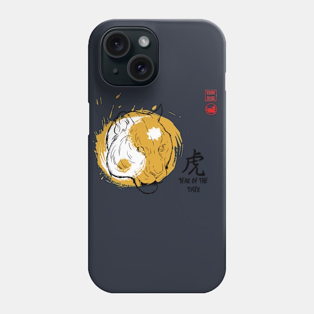 SIMPLE YEAR OF THE TIGER LUCKY SEAL GREETINGS CHINESE ZODIAC ANIMAL Phone Case by ESCOBERO APPAREL