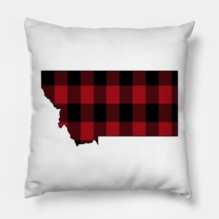 Montana Dressed in Red Plaid Pillow