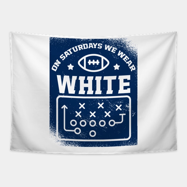 On Saturdays We Wear White // Vintage School Spirit // Go White Tapestry by SLAG_Creative