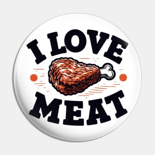 i love steak Pin