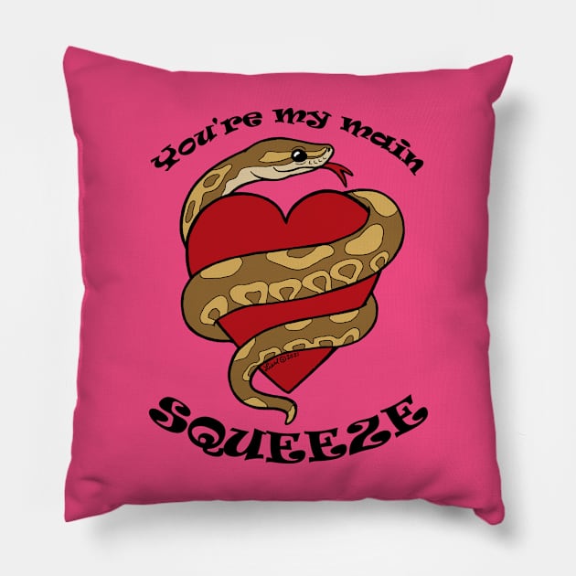 Main Squeeze Valentine Snek Pillow by HonuHoney