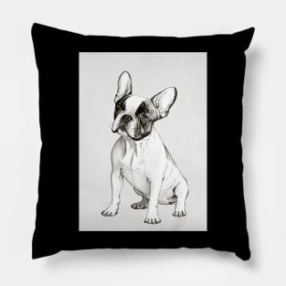 French Bulldog Sketch Pillow