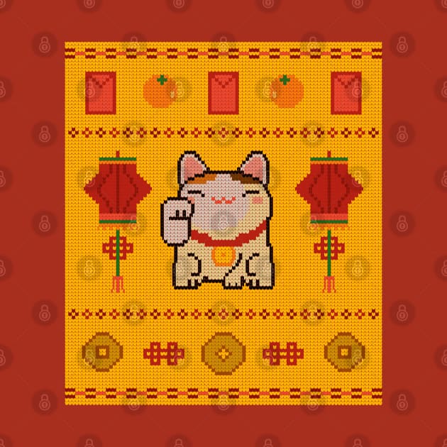 Lucky Cat Knit by CupcakeCandice