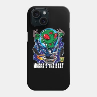 Where's the Beef Alien Burger UFO with handlebars Phone Case