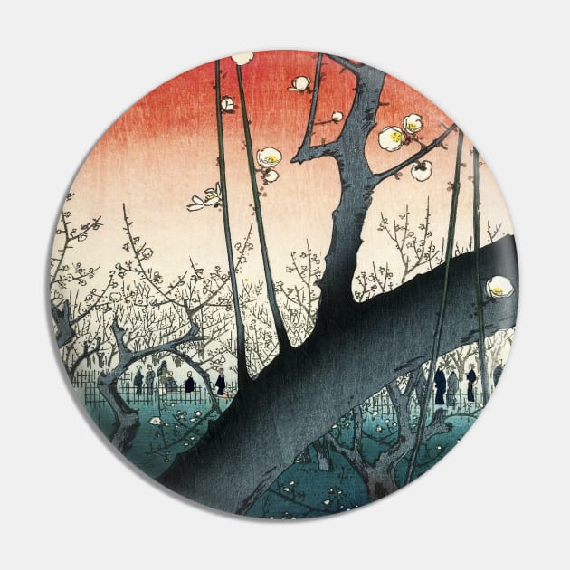 The Plum Garden Japanese art Pin by geekmethat