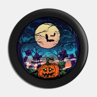 Spooky Halloween Pumpkin Pin