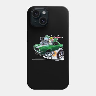 Z RATED 69 Camaro Green white stripe Phone Case