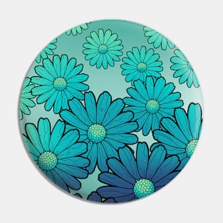 turquoise flowers Pin