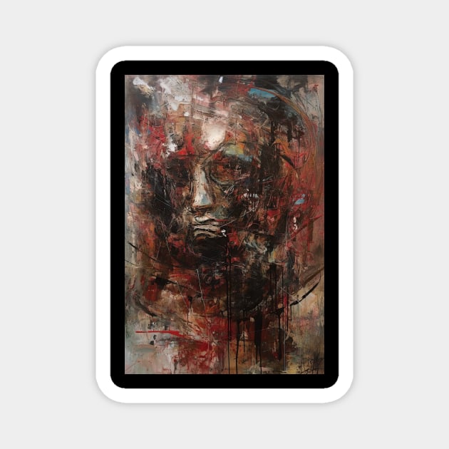 Digital oil painting Magnet by TheMadSwede