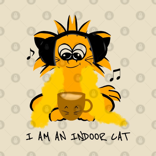 I am an indoor cat - Introvert cat - Indoorsy by Saishaadesigns