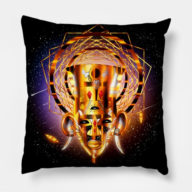 Decadak African God African Mask Pillow by kenallouis