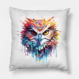 Owl Bird Animal Nature Freedom Wildlife Wonder Abstract Pillow