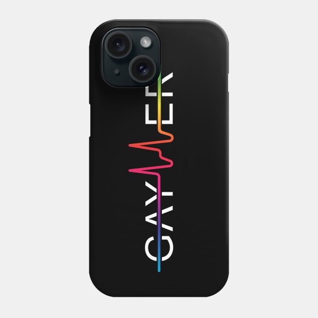 Gaymer Girl / Boy Gamer Gayming Gay Pride Heartbeat Phone Case by stuffbyjlim