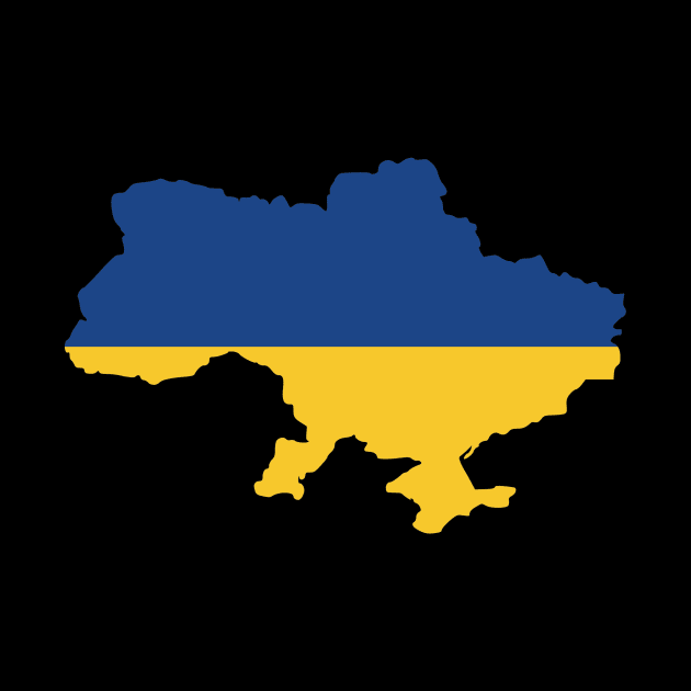 Ukraine map flag by Designzz