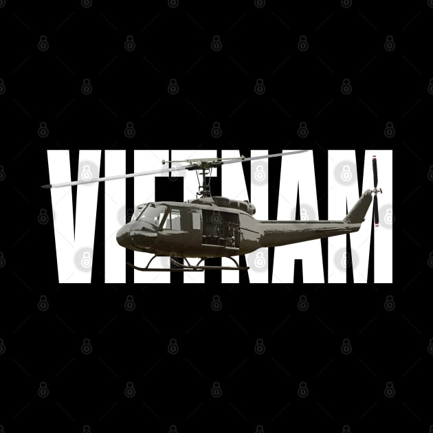 Bell UH-1 Iroquois Huey Vietnam Veteran by Dirty Custard Designs 