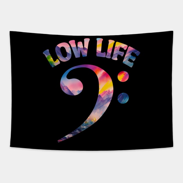 Low Life Bass Clef Tapestry by frankjoe