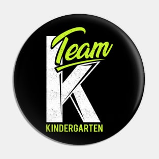 'Team K' Cute Kindergarten Teacher Gift Pin