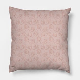 Orange girls pattern Pillow