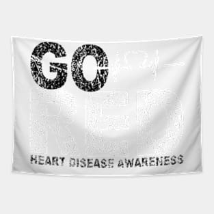 Wear Red Day Go Red Saying Heart Disease Awareness Tapestry