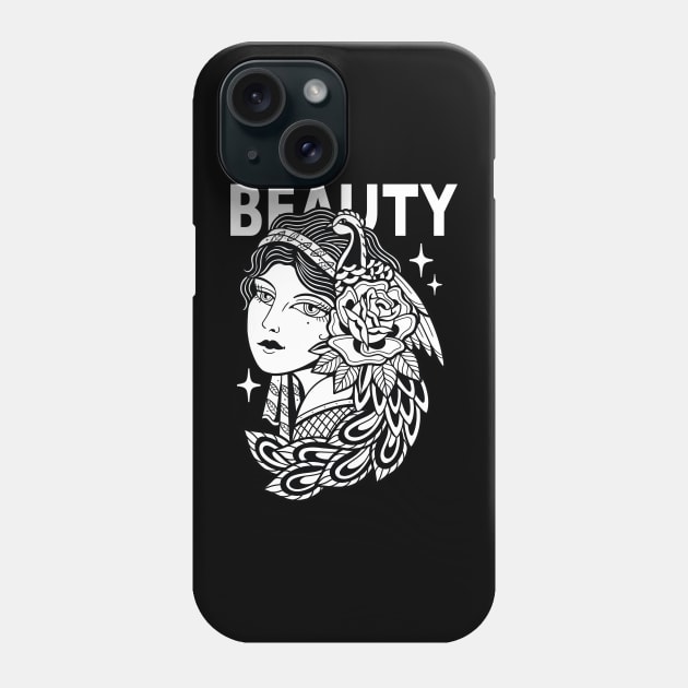 Girl Beauty Traditional Vintage Tattoo Phone Case by Afdhal Project