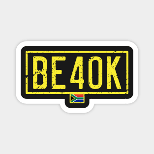 Befok License Plate Be4ok Magnet