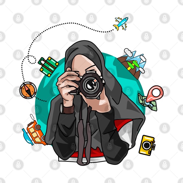 Hijab Traveller by CoretanVector