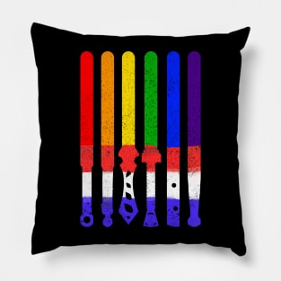 LGBT Gift LGBTQ Gift-LGBT Flag-DressedForDuty Pillow