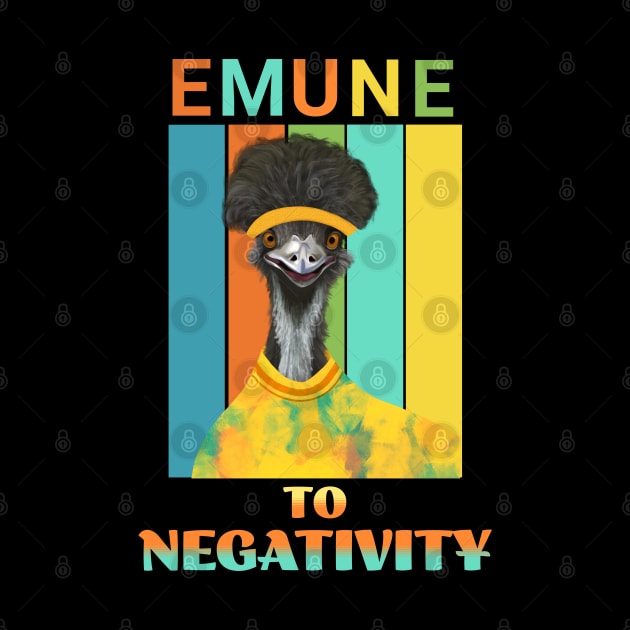 Punny Emu - Emune To Negativity by Suneldesigns