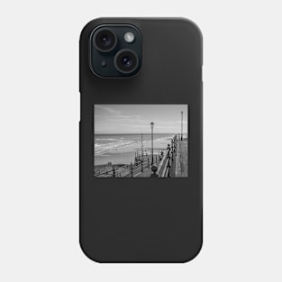 Concrete ramp down to the sandy beach in the coastal town of Cromer Phone Case