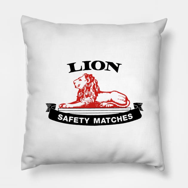 Lion Matches Pillow by Fun-E-Shirts