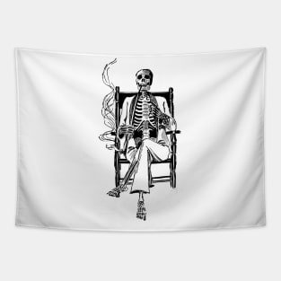 Smoking skeleton Tapestry