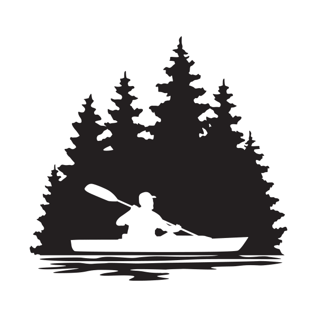 Silhouette of a kayaker paddling by SAMMO