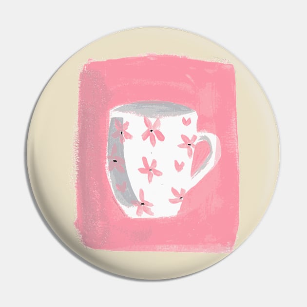 Little Pink Mug Pin by ThaisMelo