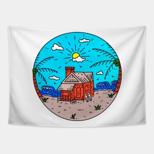 Tropical Beach Tapestry