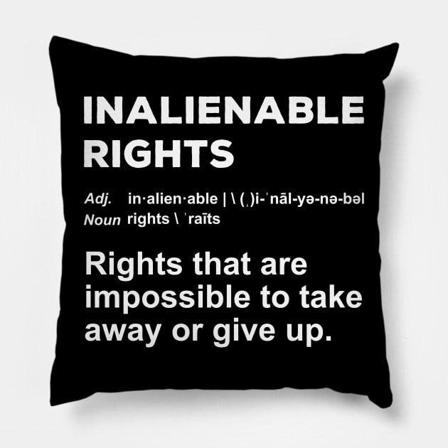 Inalienable Rights Definition Pillow by DPattonPD