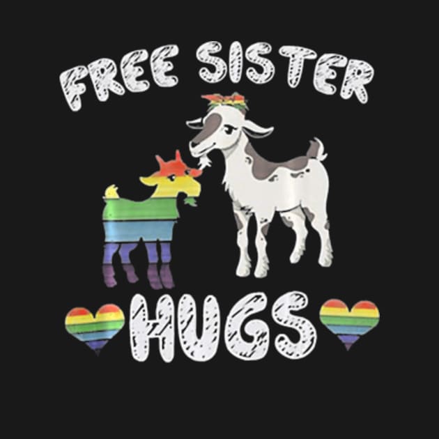 Goats Free Sister Hug LGBT Pride Month Sister Cute Love by AstridLdenOs