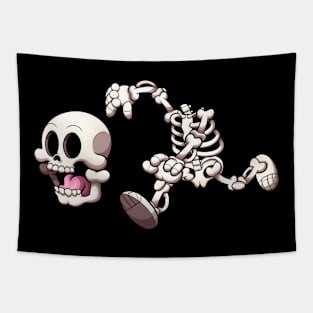 Skeleton Lost His Head Tapestry