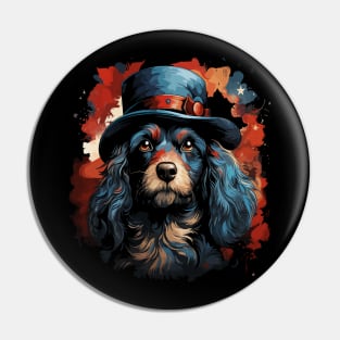 Patriotic Poodle Pin